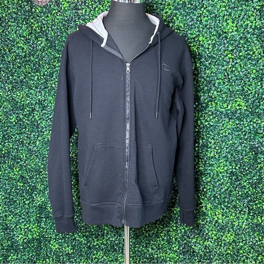 Champion Black Hoodie Zip Up Sz XL